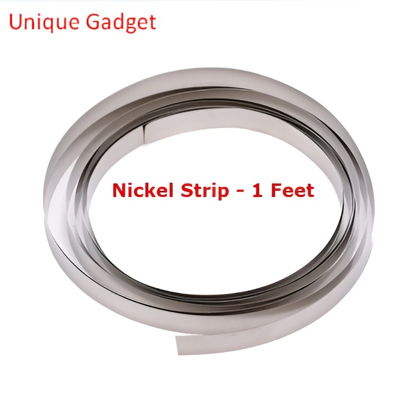 Nickel Strip for 18650 Li-ion Batteries - 0.1*5mm Nickel Sheet Plate - Suitable for Spot Welding - (1 Feet) Length - Battery Pack Assemblies