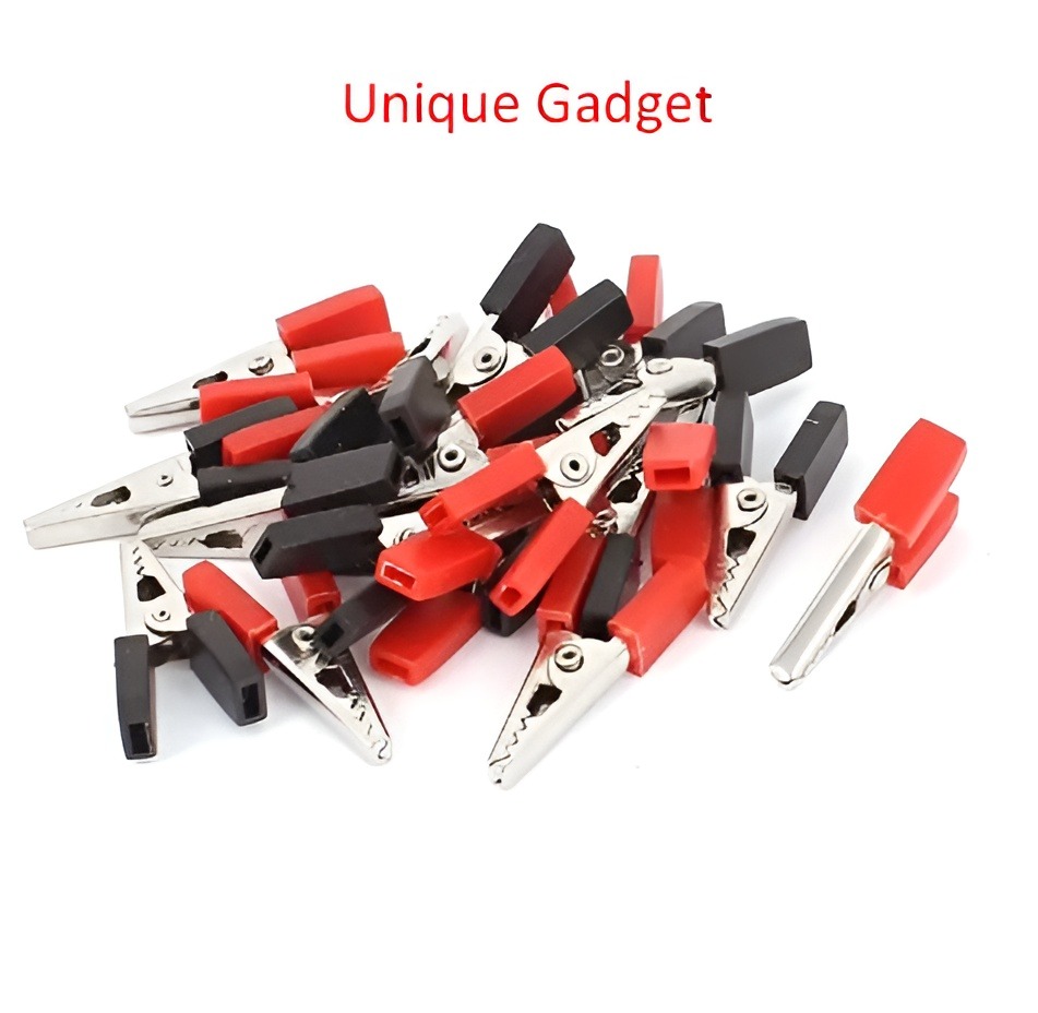 Mini Alligator Clip Black & Red-5Pair