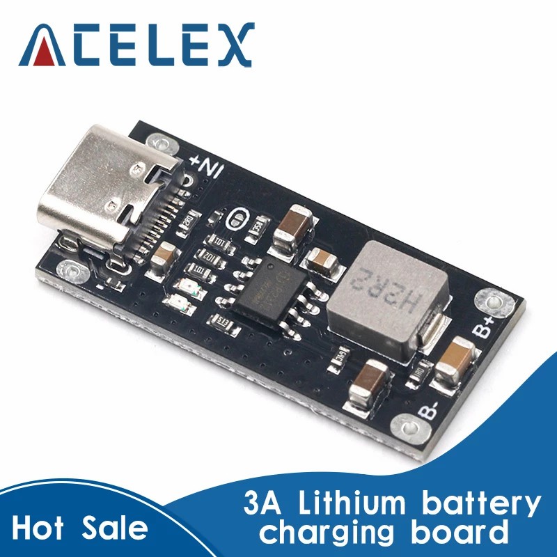 Type-C Qc 3.0 High Current 3A Li-Ion Battery Quick Fast Charging Board Ip2312 Cc/Cv Mode 5V To 4.2V Auto Cut Off - Solar Panel